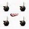 Service Caster 2'' Antique Metal Hood Twin Caster Locking Nylon Wheel 3/8 Thread Stem, 4PK SCC-TS02S50D-NYS-WA-B-381615-4 - alternate 3